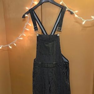 Striped Overalls Black and White (M)
